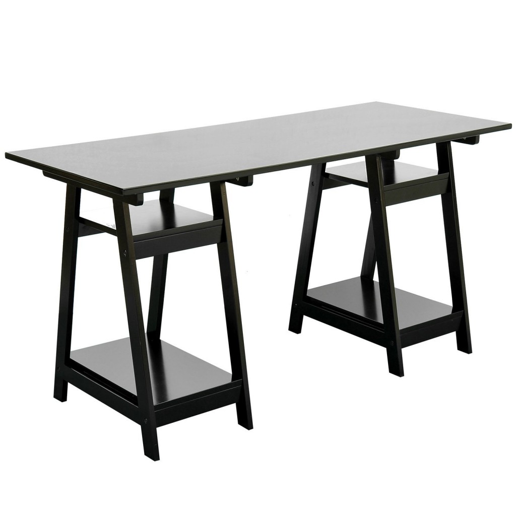 HomCom Modern Trestle Writing Table