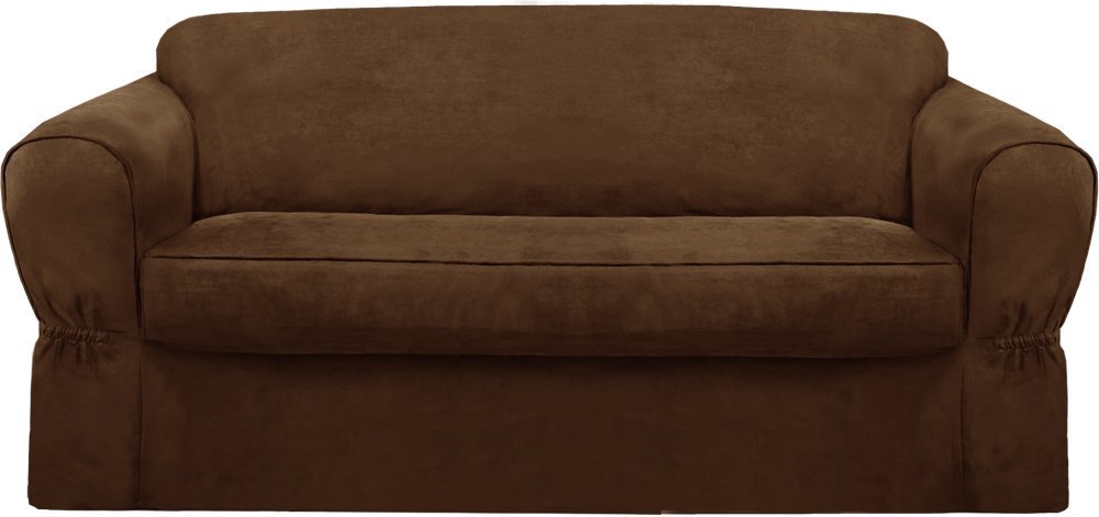 Maytex Piped Suede 2-Piece Slipcover Sofa