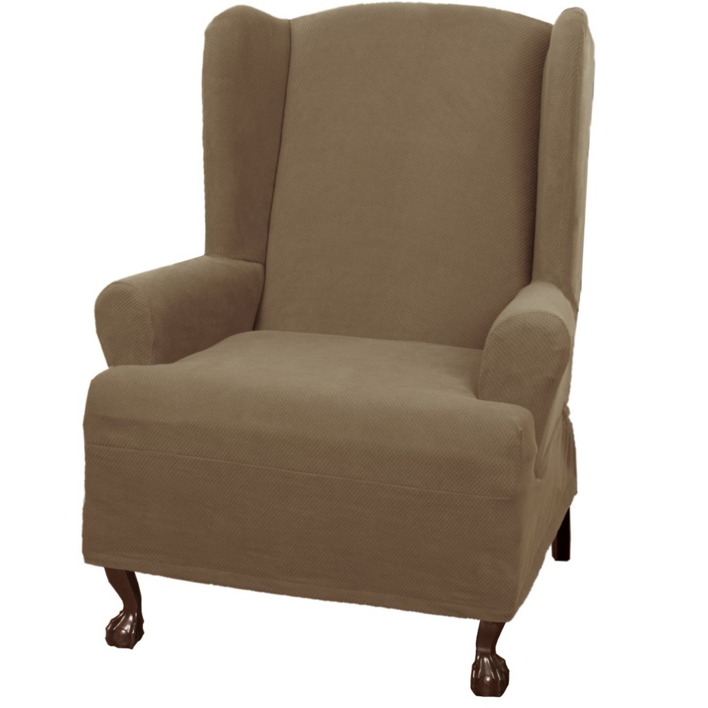 Maytex Pixel Stretch 1-Piece Slipcover Wing Chair