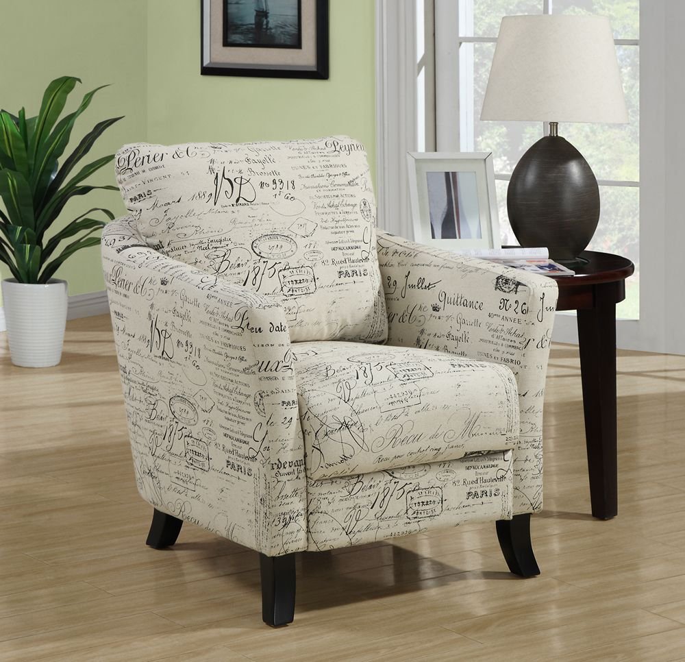 Monarch Specialties Vintage French Fabric Accent Chair