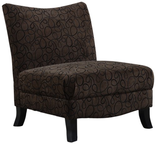 Monarch Straight Back Swirl Fabric Accent Chair