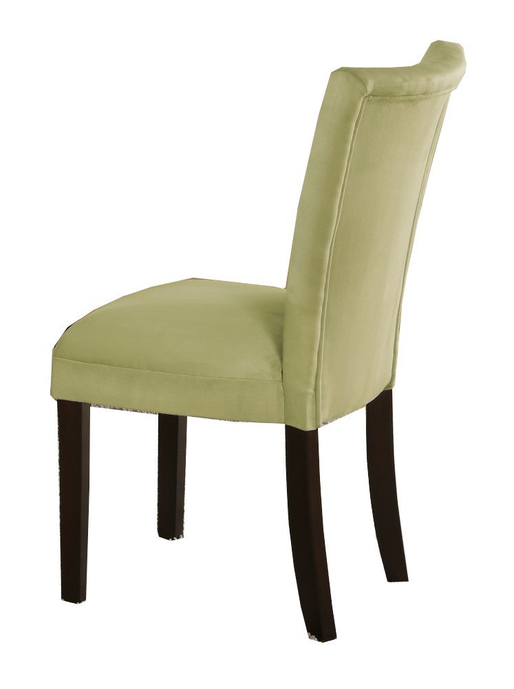 Set of 2 Parson Dining Chairs Light Green Microfiber