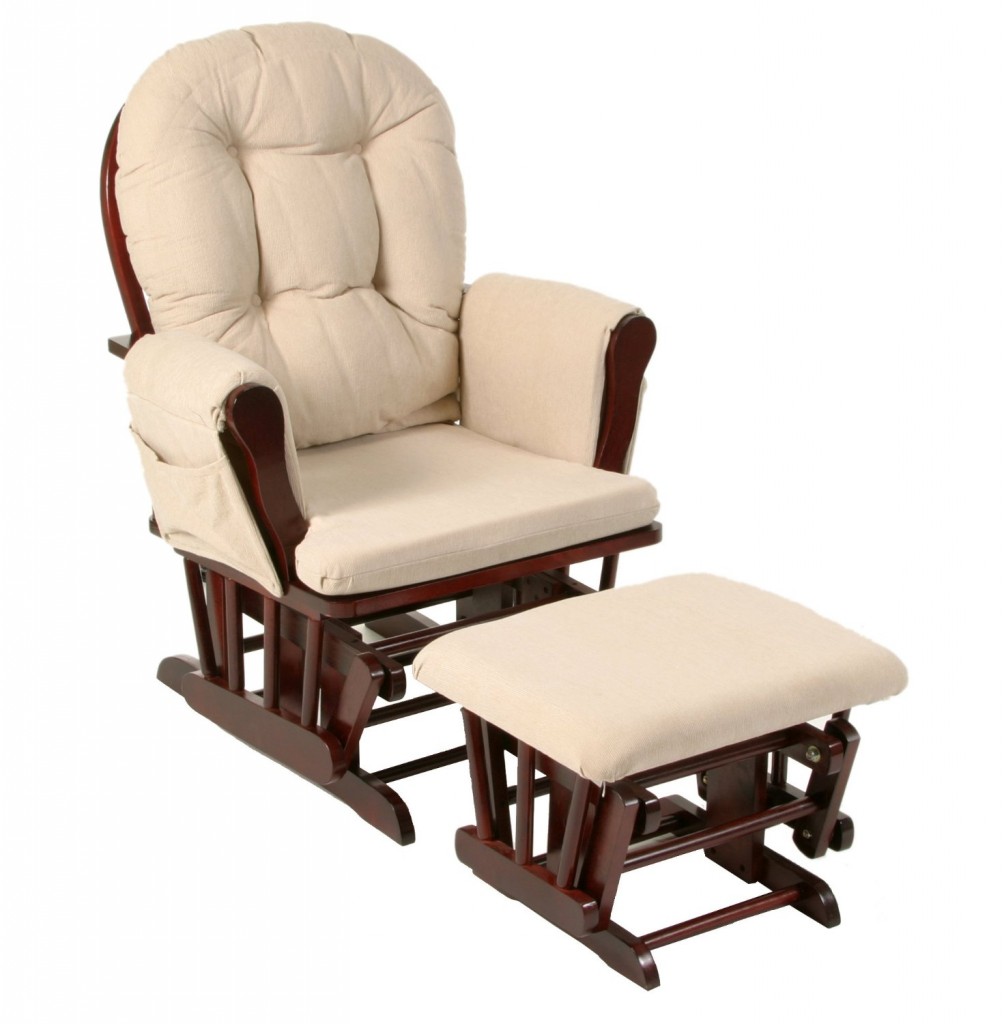 Storkcraft Bowback Glider and Ottoman Set