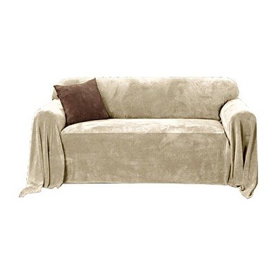 Sure Fit Plush Throw Hemmed Slipcover