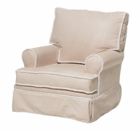 The Rockabye Glider Square Back Glider with Sherpa