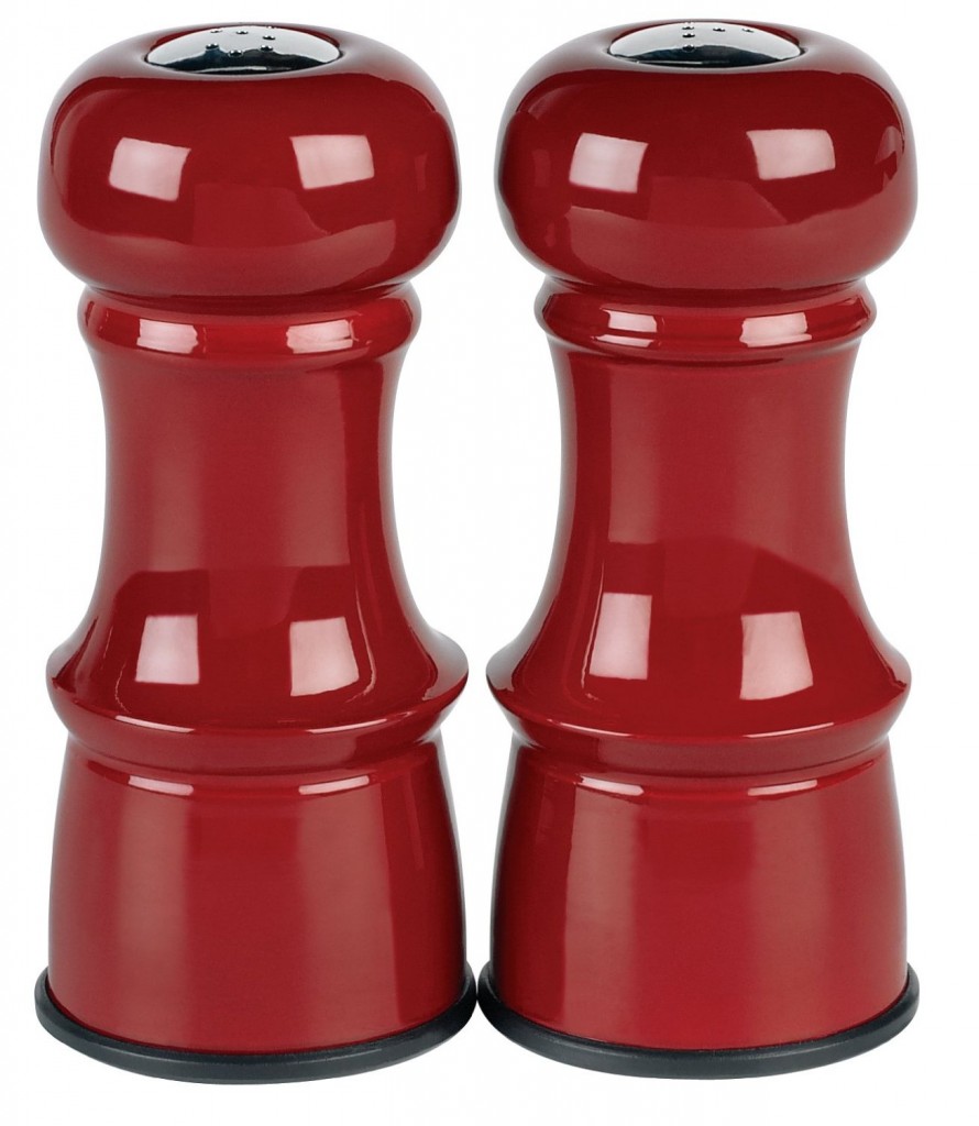Trudeau 4-1 2-Inch Salt and Pepper Shaker, Red