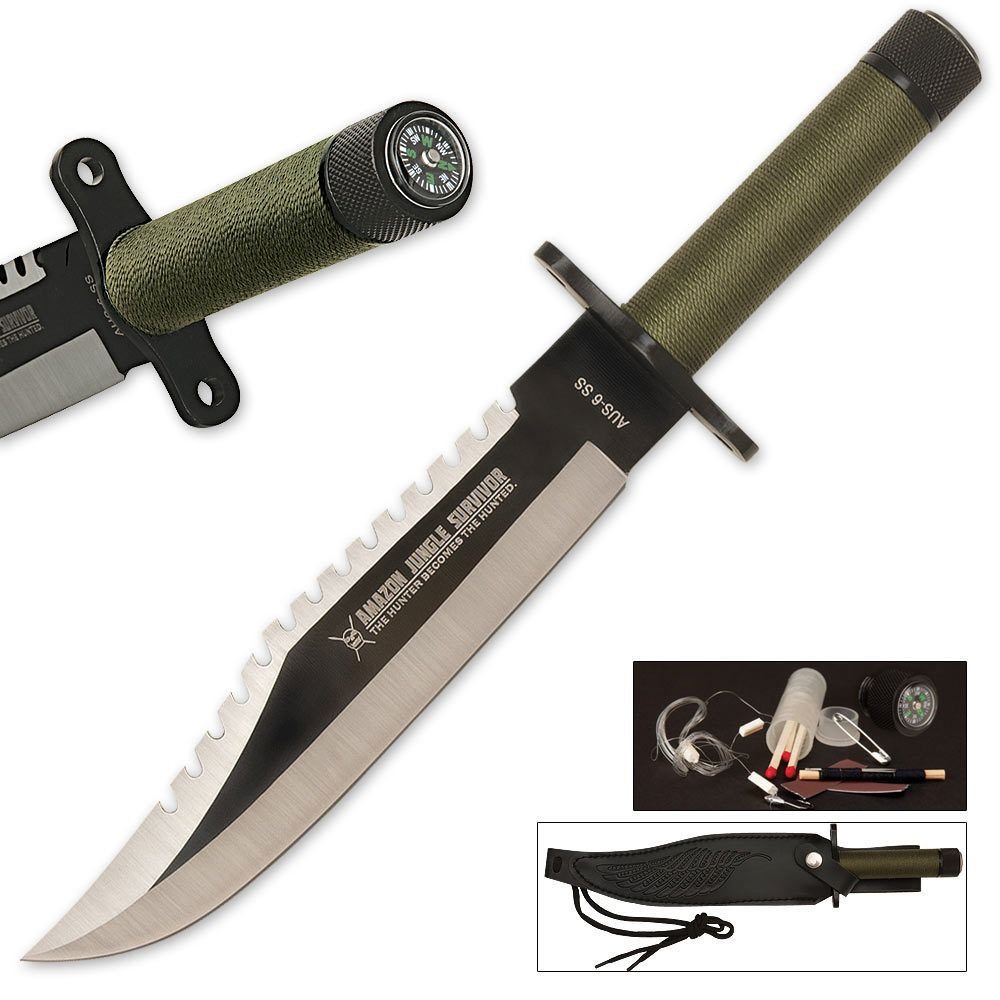 Amazon Jungle Survival Knife with Sheath