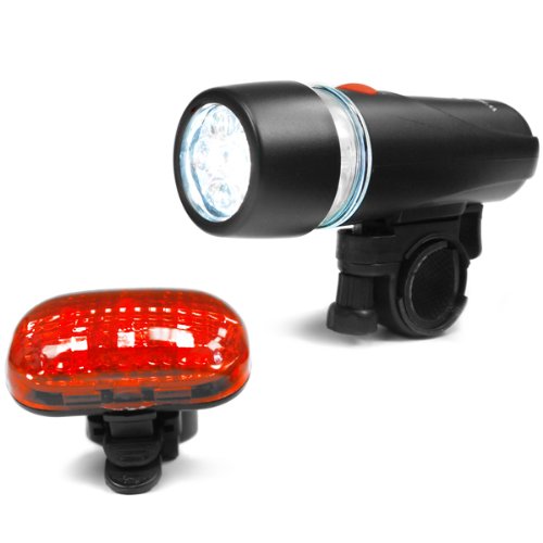 BV Bicycle Light Set Super Bright 5 LED Headlight