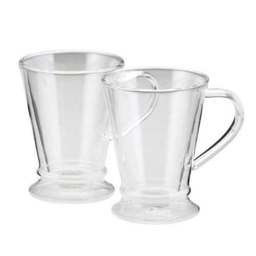 BonJour 2-Piece Insulated Glass Coffee Mug Set