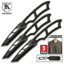BudK High Tech Survivor 3 Piece Neck Knife Set