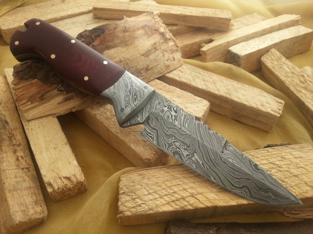 Custom Damascus Handmade Hunting Knife