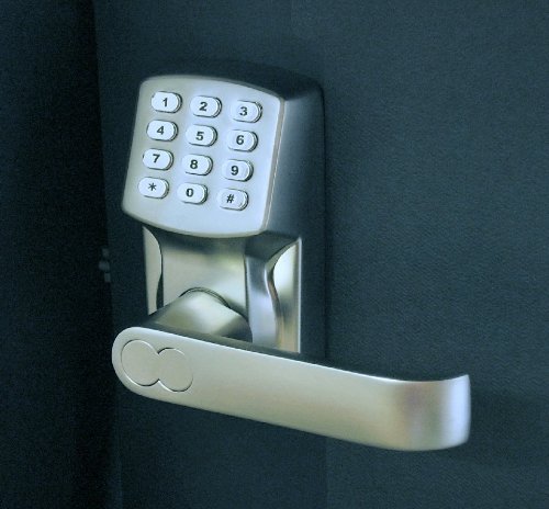 Electronic Keyless Door Lock Set - Satin Nickel