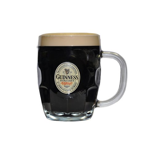 Guinness Label Glass Beer Mug