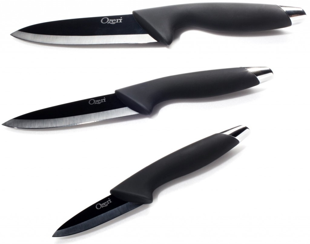 Ozeri Elite Chef Black Ceramic 3-Piece Knife Set