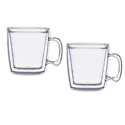 Pair 12 oz Unbreakable Double-Wall Insulated Coffee Mugs