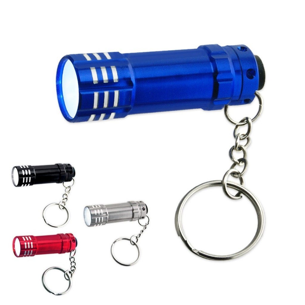 Super-Bright LED Keychain Push-Button Flashlight