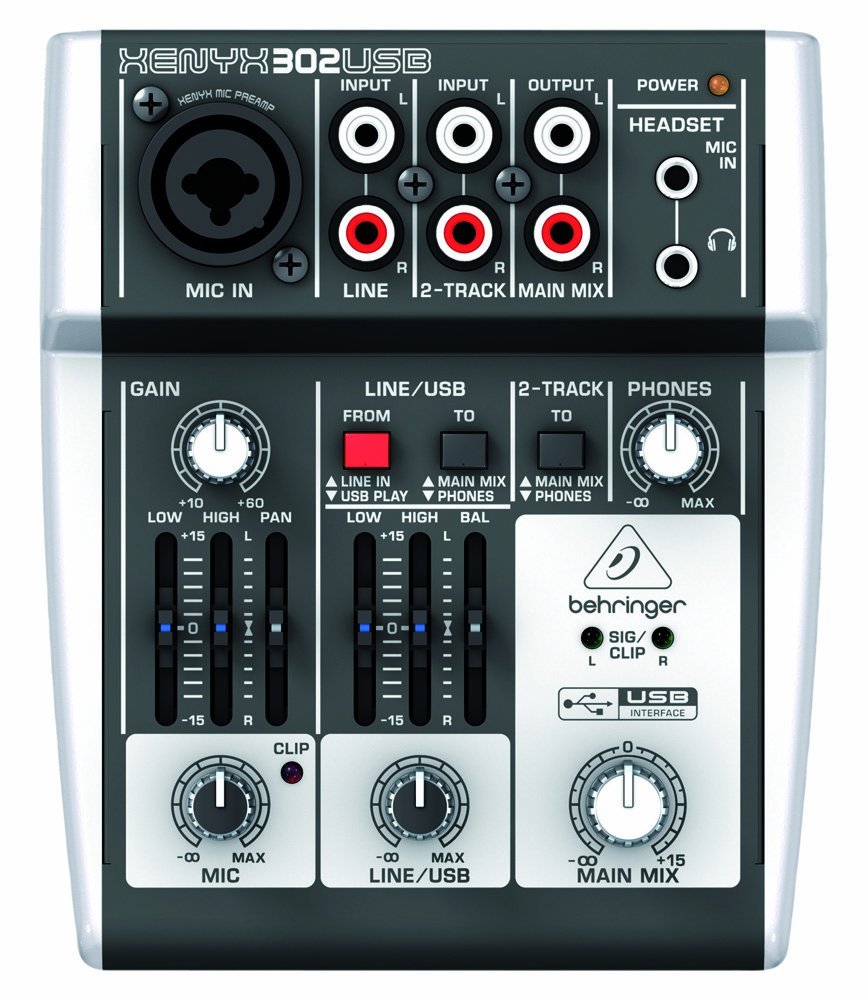 Behringer 302USB Premium 5-Input Mixer