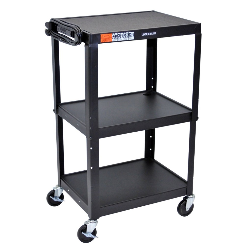 Luxor 3 Shelf Adjustable Height Cart