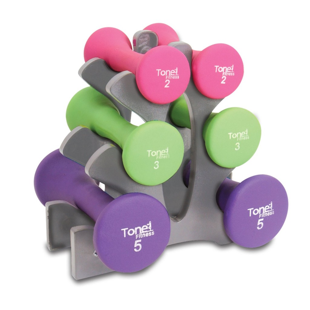 Tone Fitness Hourglass Shaped Dumbbells