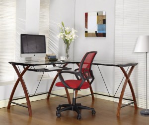 Computer Desk With Keyboard Tray