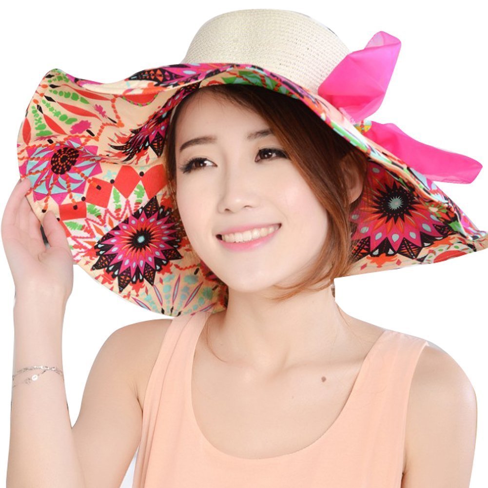 Crazycity Women Ladies Bohemia Straw Hat