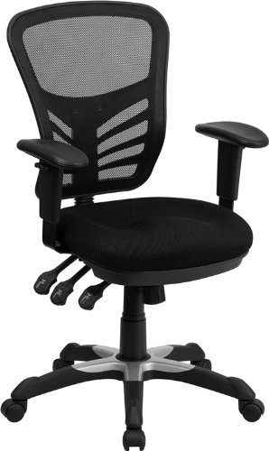 Flash Furniture Mid-Back Black Mesh Chair