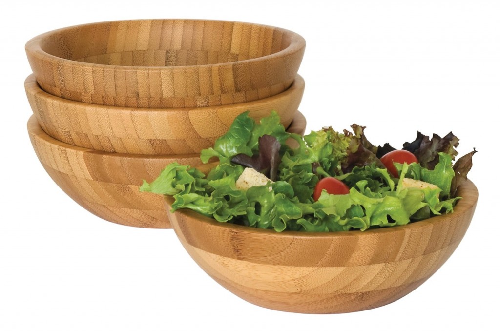 Lipper Bamboo Small Salad Bowls