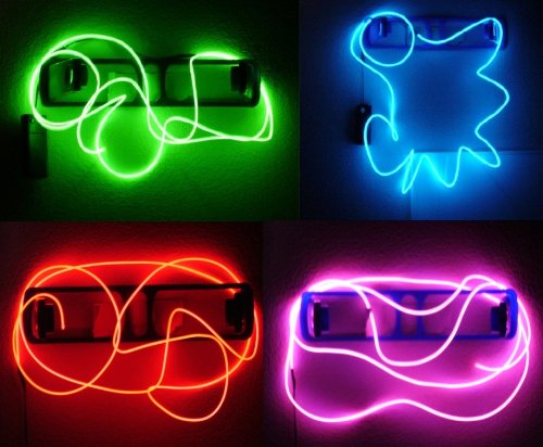 Neon Glowing Strobing Electroluminescent Wires
