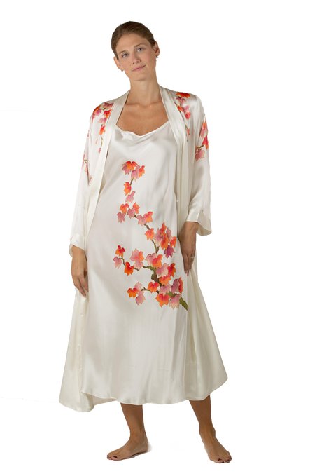 Silk Nightgown Robe Set