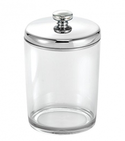 InterDesign Gina Bathroom Vanity Canister Jar for Cotton Balls