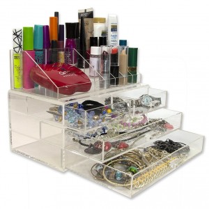 Acrylic Cosmetic Organizer - Elegant and functional addition to any bathroom