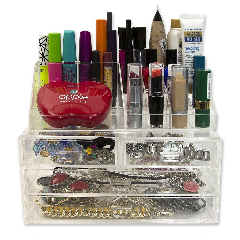 Acrylic Cosmetic Organizer with Removable Drawers by D'Eco