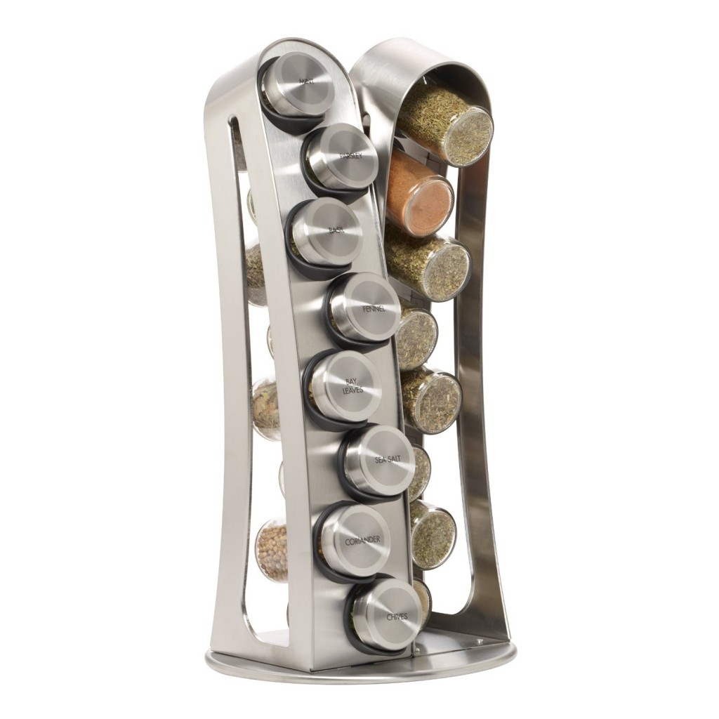 Kamenstein 16-Jar Stainless Steel Revolving Spice Rack