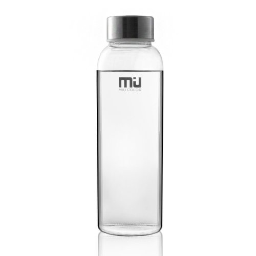 MIU COLOR Stylish Portable Real Borosilicate Glass Water Bottle