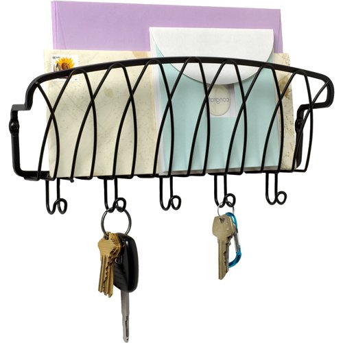 Mounted Mail Organizer and Key Holder