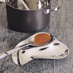 RSVP Stainless Steel Double Spoon Rest
