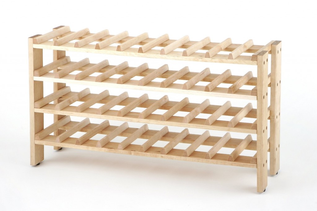 Seville Classics 40-Bottle Birchwood Wine Rack