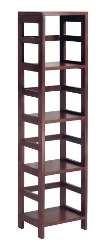 Winsome Wood 4-Shelf Narrow Shelving Unit