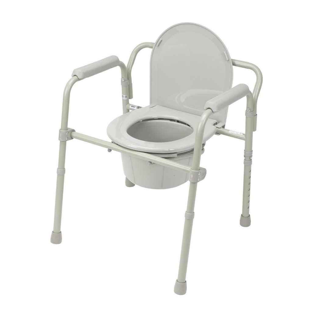 Drive Medical Folding Steel Bedside Commode