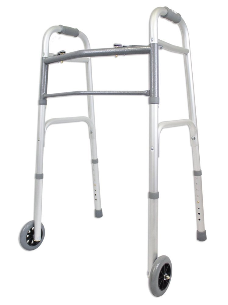 Ez2care Deluxe Two Botton Folding Walker