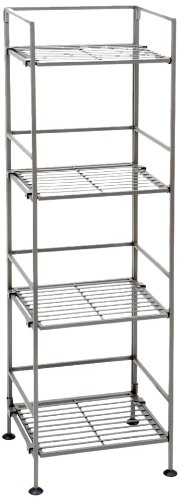 Seville Classics 4-Tier Iron Square Tower Shelving