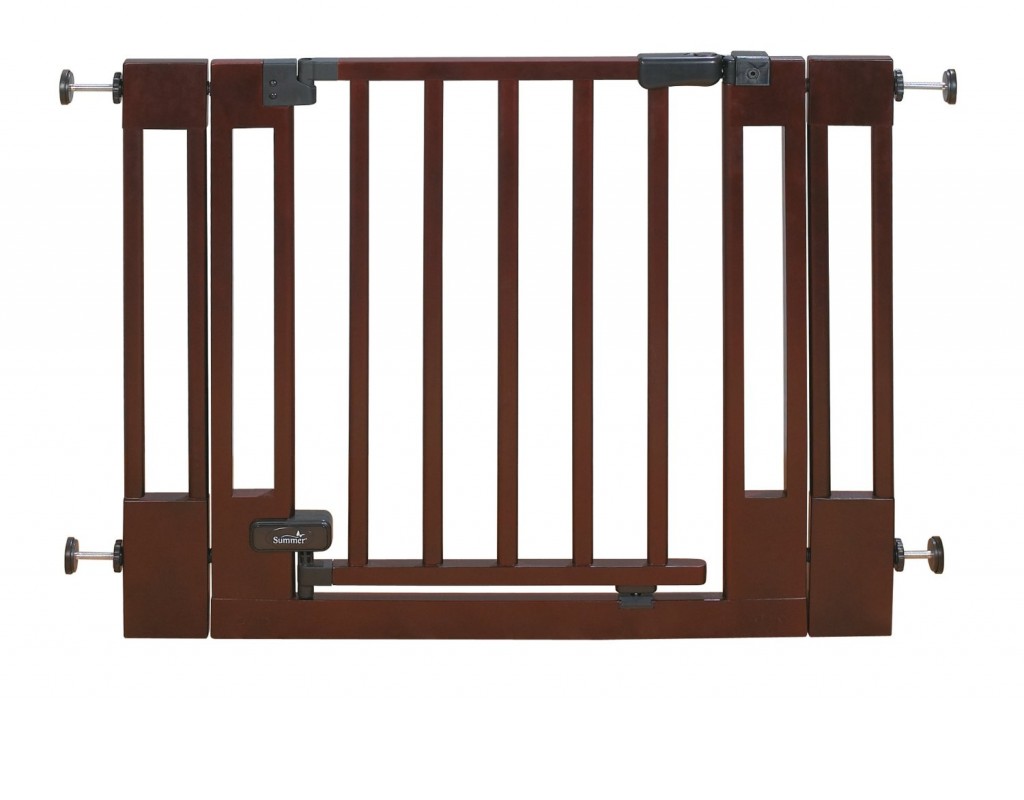 Summer Deluxe Top of Stairs Wood Walk-Thru Gate