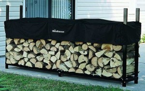 Firewood Log Rack - Firewood is safely stored and ready for use