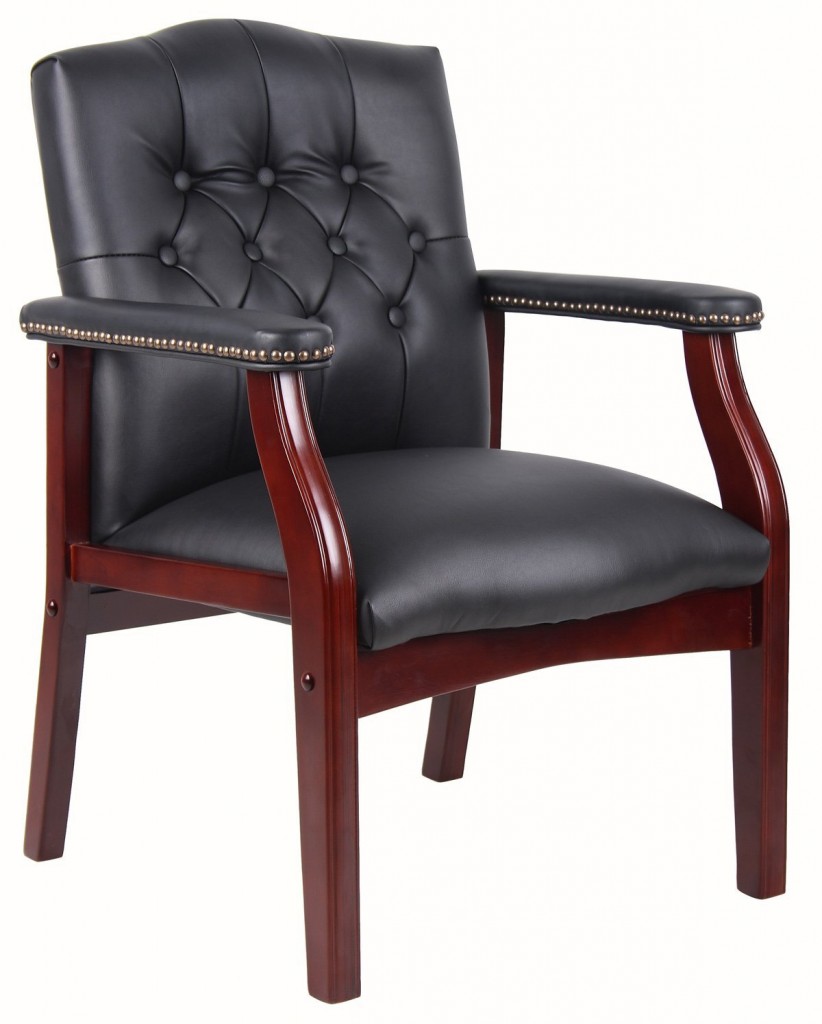 Boss Traditional Black Caressoft Guest Chair Black