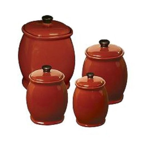 Hearthstone Chili Red 4-Piece Canister Set
