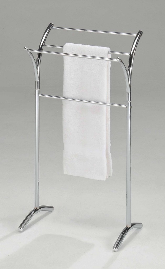 Kings Brand Chrome Finish Towel Rack Stand