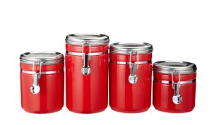 Red Canister Set - Convenient and attractive storage solution