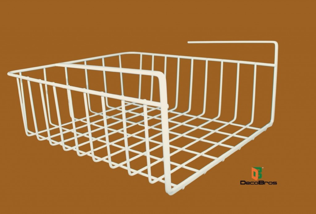 Under Shelf Basket Wrap Rack