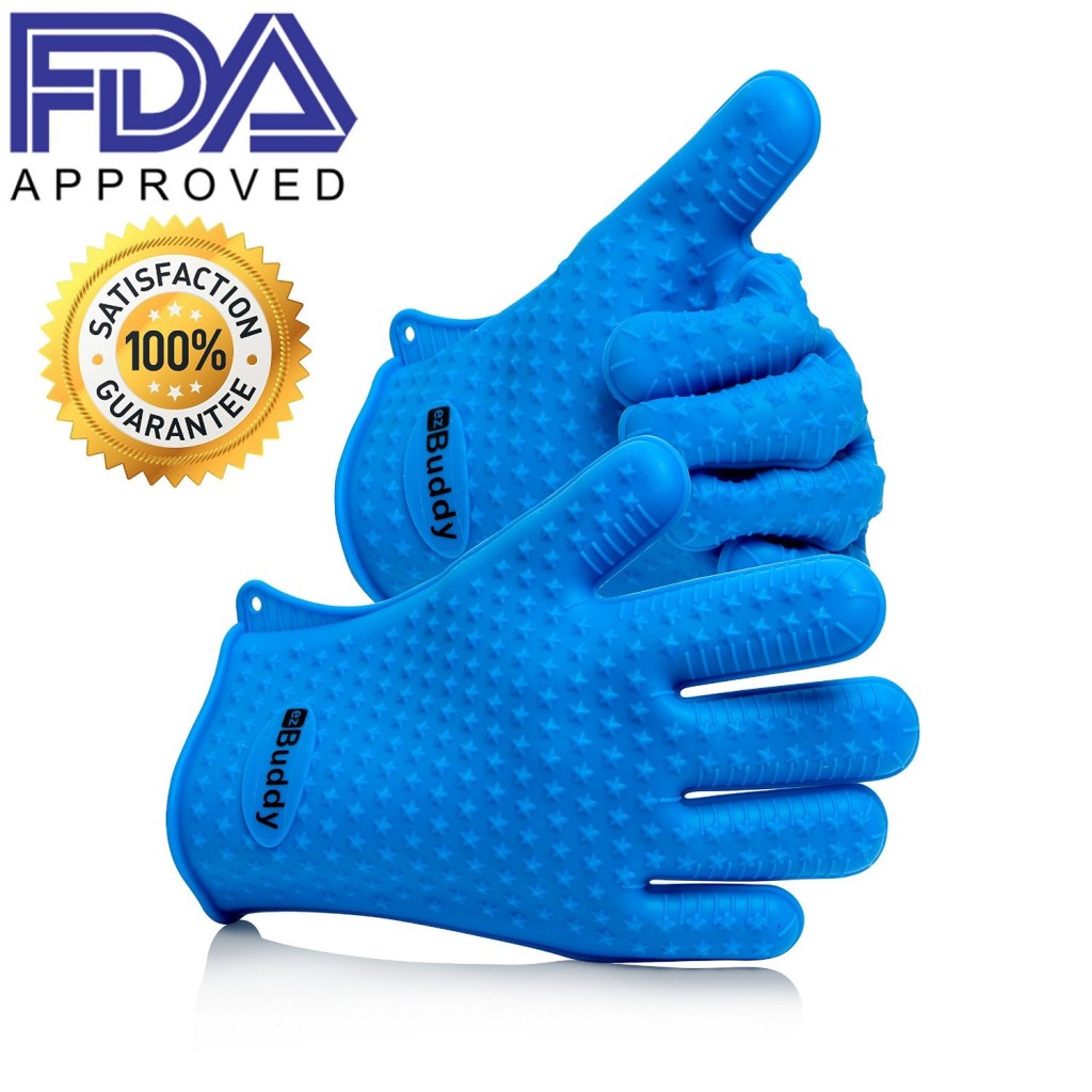 ezBuddy Silicone BBQ Grill Gloves