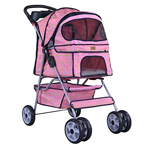 4 Wheels Pet Dog Cat Stroller